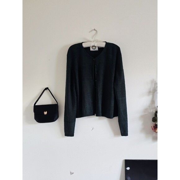 Christopher & banks Sweaters - christopher and banks Vtg Y2k Green Cardigan Woman's L Holiday Christmas Preppy